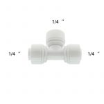 1/4" OD Quick Connect Push in to Connect Water Tube Fitting 10 Pcs +1/4 inch R O Water White Tubing, 10 M (32 FT)